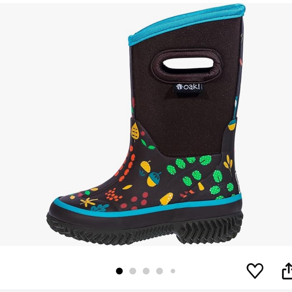 Play condition Oaki Neoprene Rain/Snow boots in Forest animals Sz 2